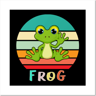 Vintage Retro Frog Posters and Art